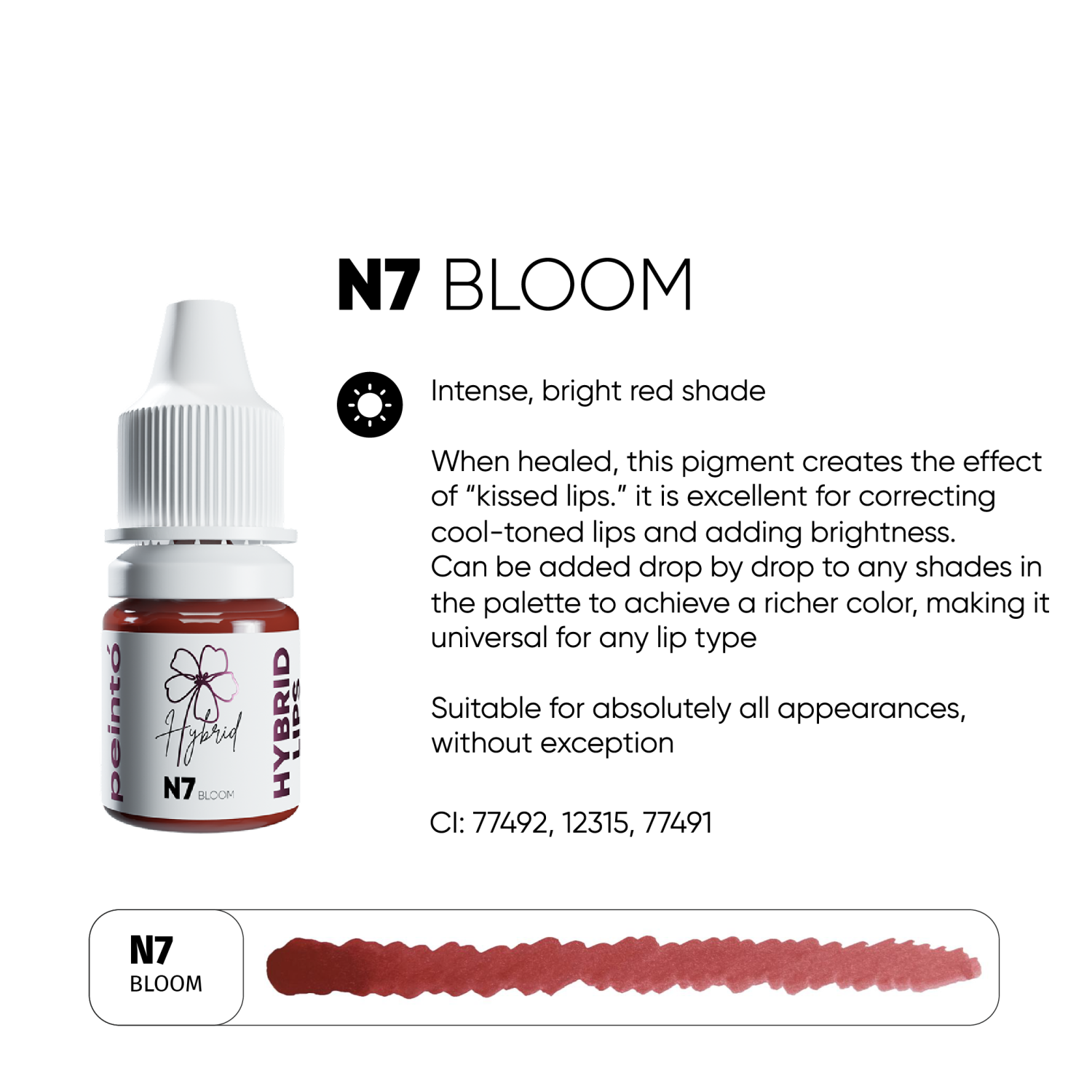 PEINTO ტუჩის პიგმენტები N7 Bloom